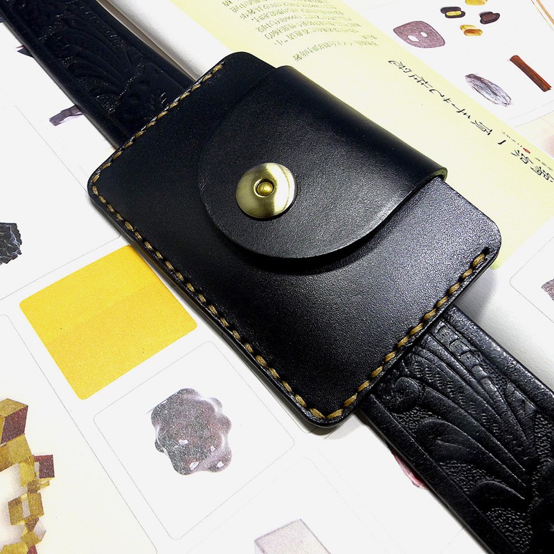 Leather Wallet Men - Blongk marsupio Ultra sottile marsupio in