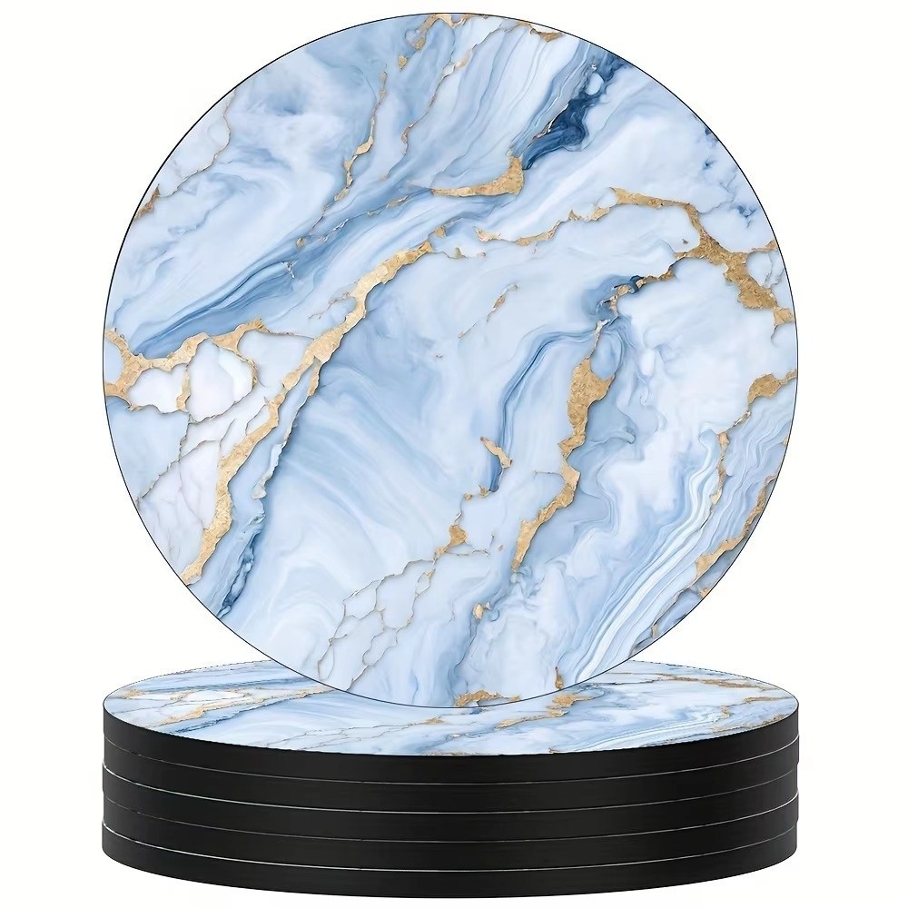 Marble Coaster Set - Set di 6 sottobicchieri da 4