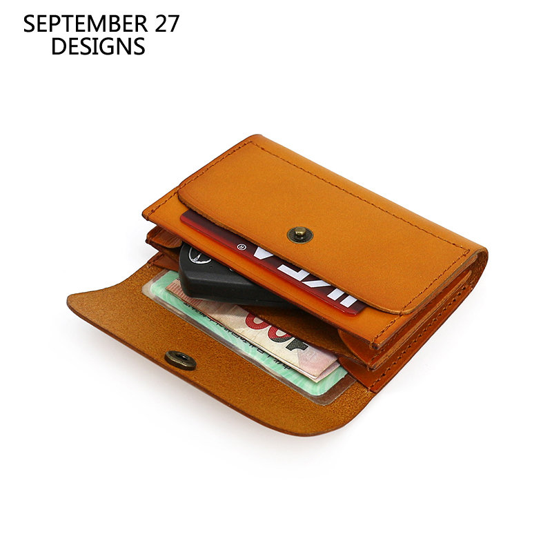 Leather Wallet Men - Mini marsupio da uomo in vera