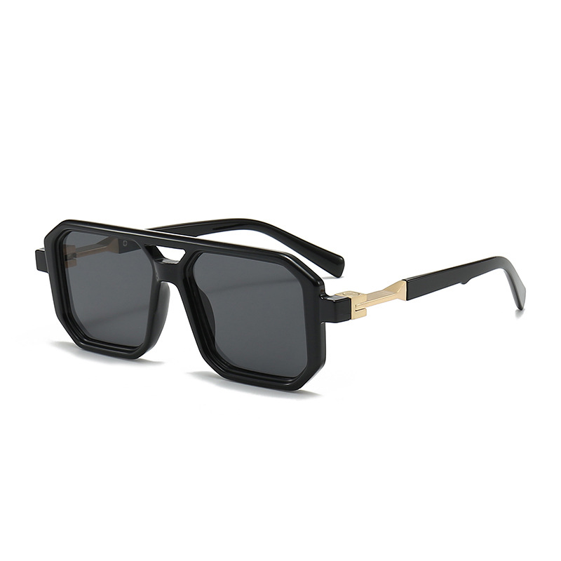 Sunglasses Uv400 - Occhiali da sole neri retrò, unisex
