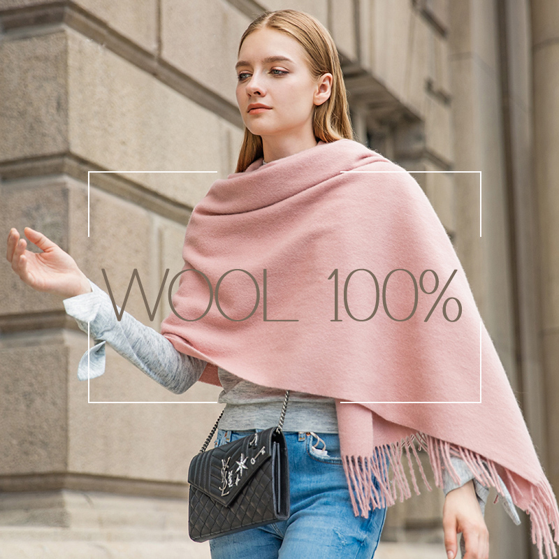 Cashmere Scarf - Sciarpa invernale in lana Scialle moda