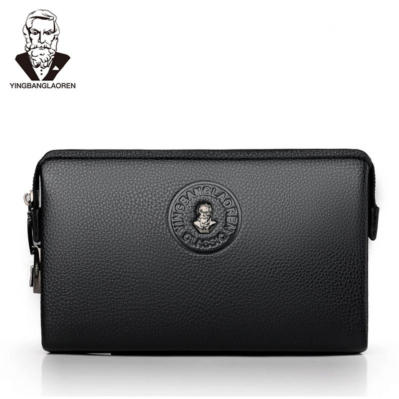 Leather Wallet Men - Portafogli Lunghi da Uomo, Borsa per