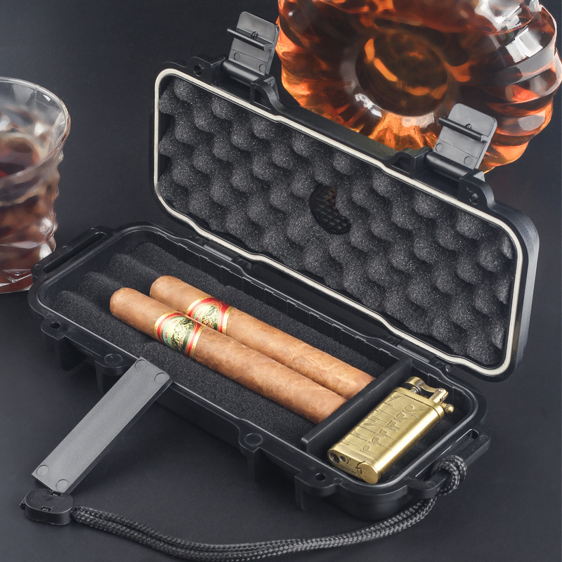 Premium Cigar Case - Umidificatore portatile per sigari con umidificatore