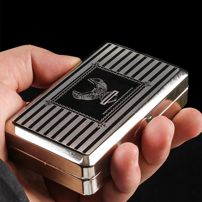 Premium Cigar Case - Portaoggetti portatile per tabacco in metallo,