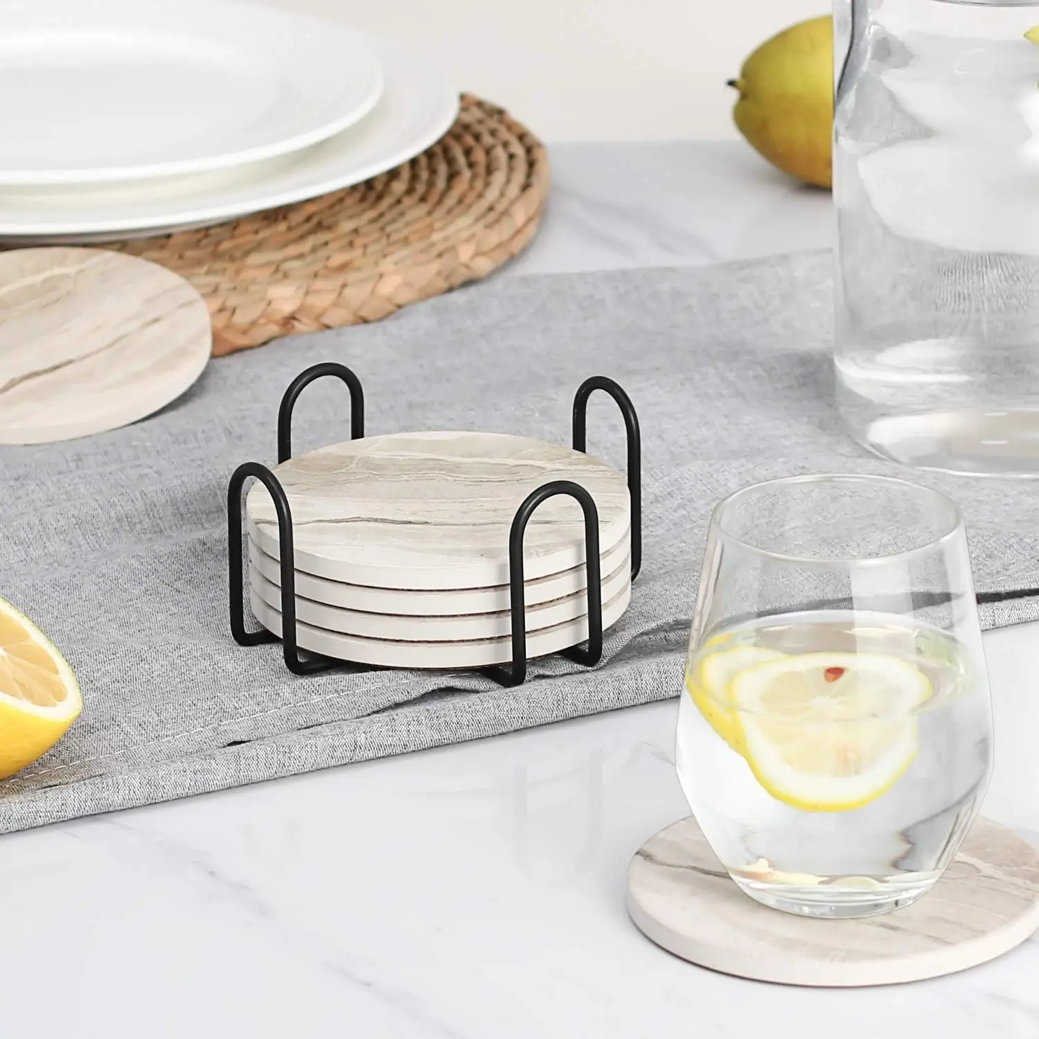 Set di 6 sottobicchieri per be - Marble Coaster Set recensione e prezzo