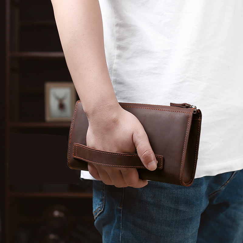 Pochette da uomo, borsa a mano - Leather Wallet Men recensione e prezzo