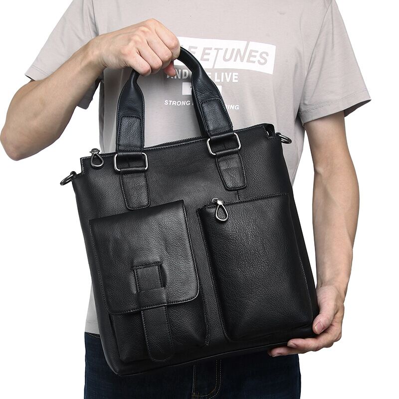 Borsa a tracolla verticale da  - Leather Briefcase recensione e prezzo