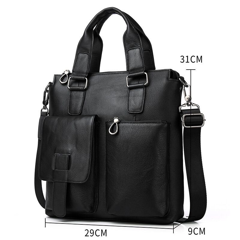 Borsa a tracolla verticale da  - Leather Briefcase recensione e prezzo