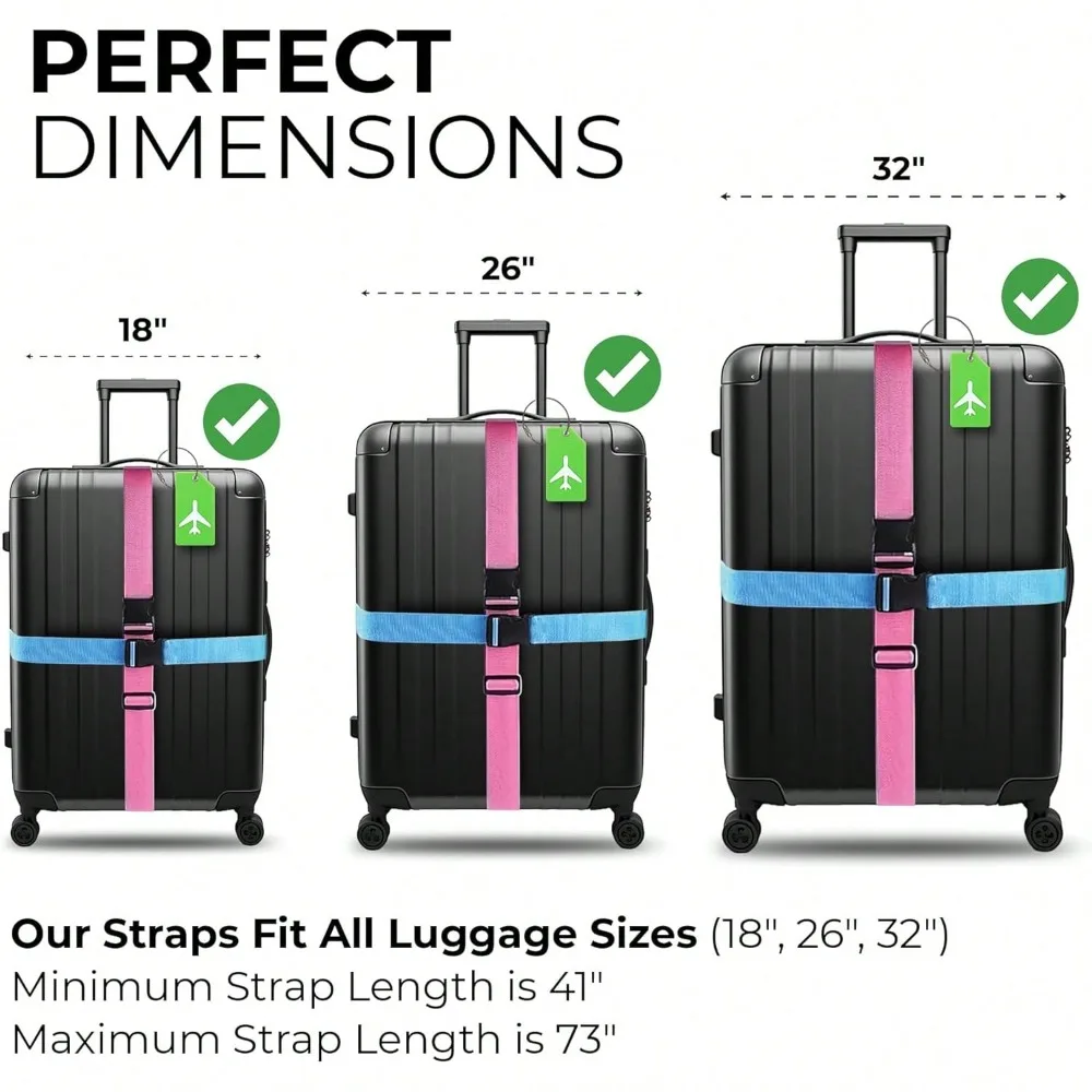 Set di cinghie per bagagli con - Travel Luggage Set recensione e prezzo