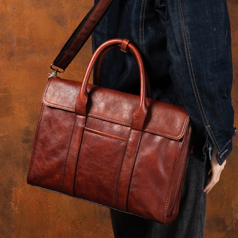 Borsa a mano in pelle conciata - Leather Briefcase recensione e prezzo