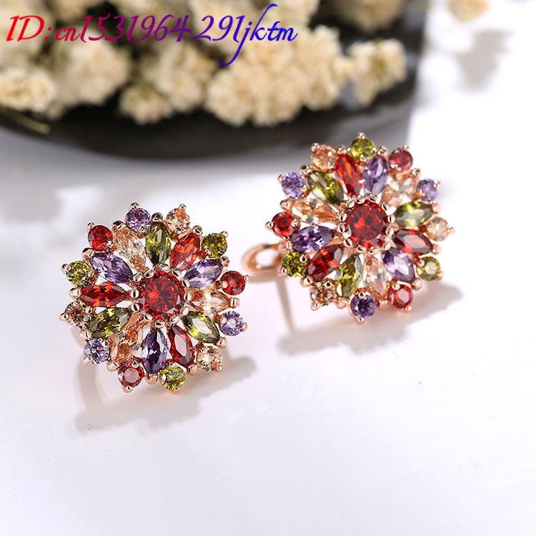 Orecchini di fiori di cristall - Gold Plated Jewelry recensione e prezzo