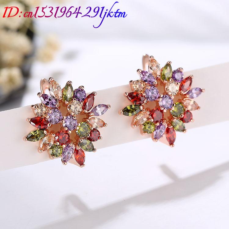 Orecchini di fiori di cristall - Gold Plated Jewelry recensione e prezzo