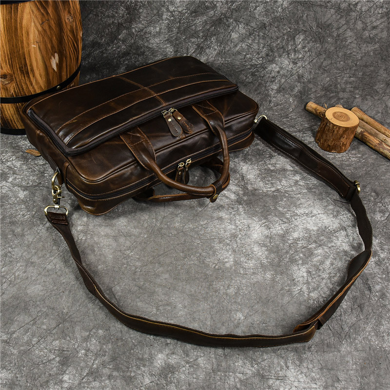 Borsa a mano di lusso in vera  - Leather Briefcase recensione e prezzo