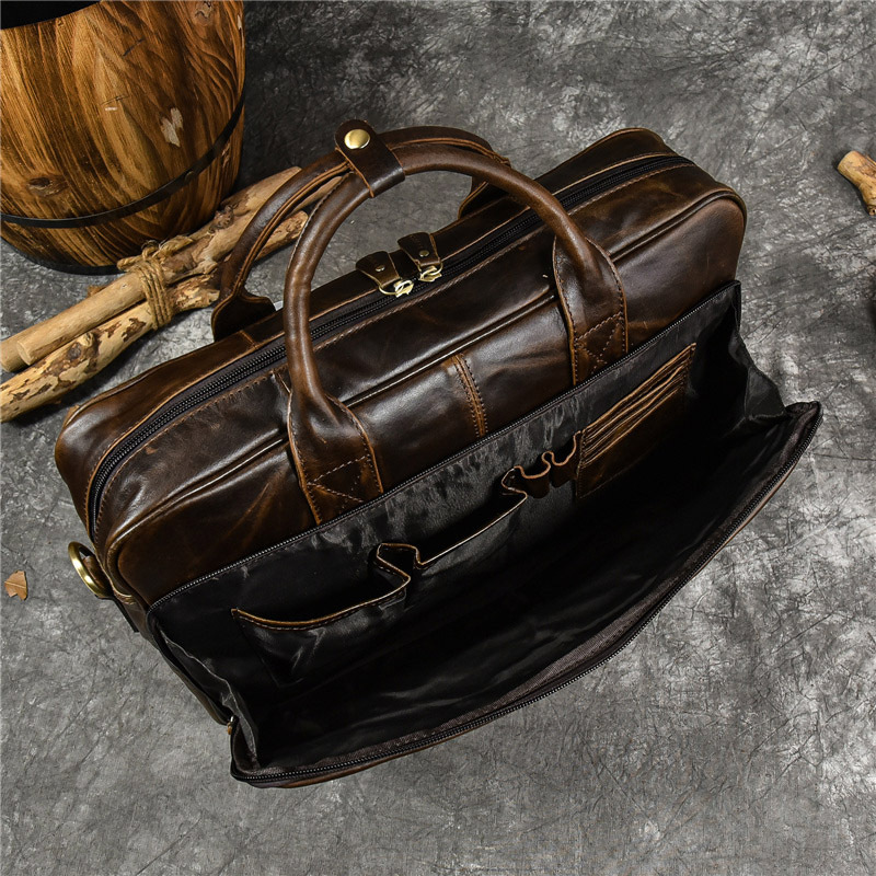 Borsa a mano di lusso in vera  - Leather Briefcase recensione e prezzo