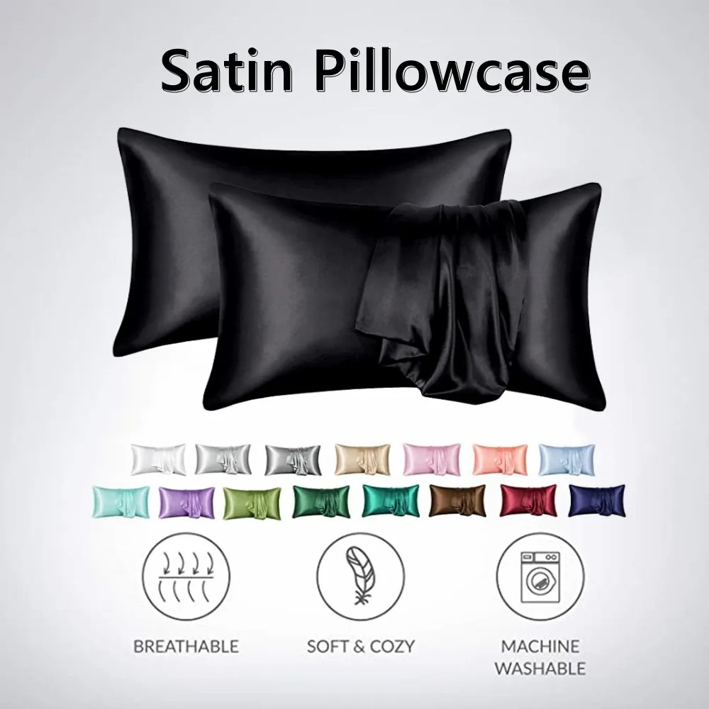 2 pz/lotto Solido Raso Setoso  - Silk Pillowcase recensione e prezzo
