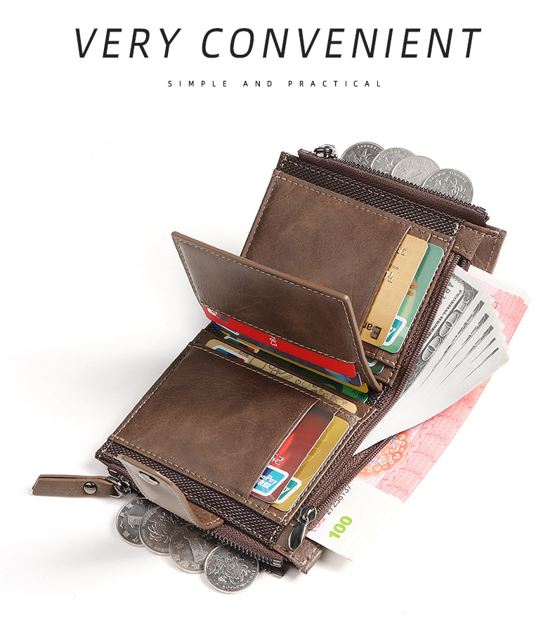 Portafoglio corto sottile da u - Leather Wallet Men recensione e prezzo