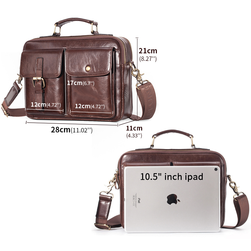Nuovissima borsa a tracolla in - Leather Briefcase recensione e prezzo