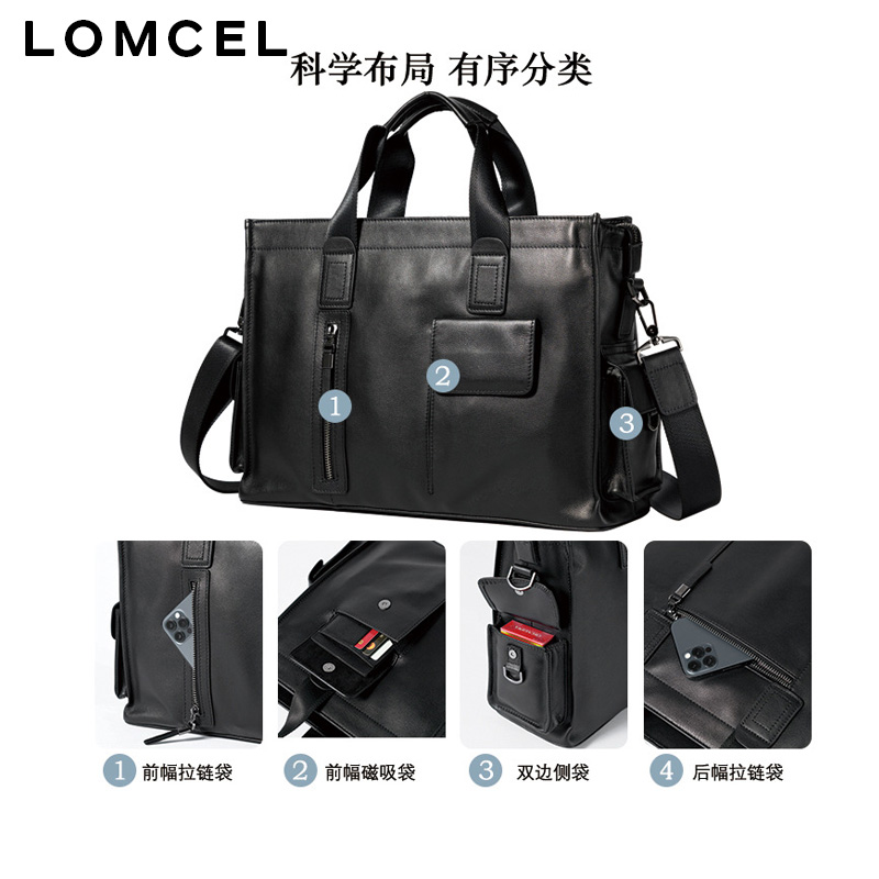 LOMCEL P116, borsa alla moda i - Leather Briefcase recensione e prezzo