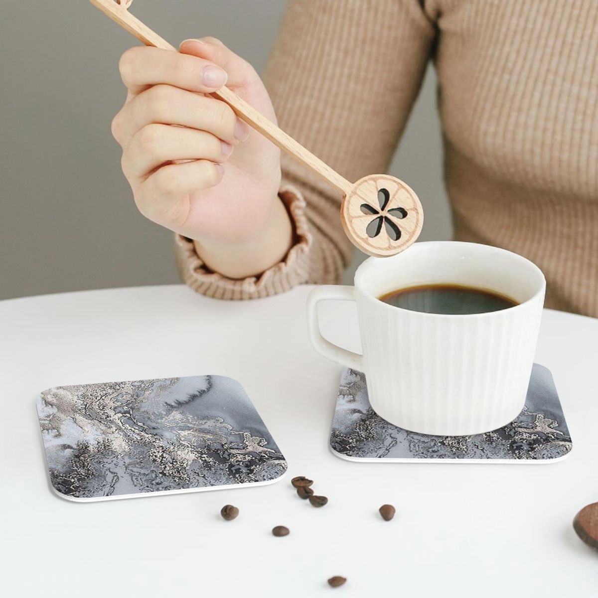 Sottobicchieri in marmo grigio - Marble Coaster Set recensione e prezzo