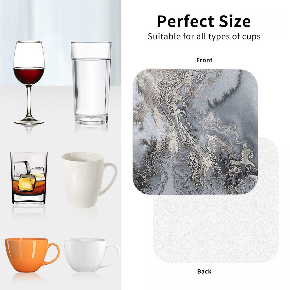 Sottobicchieri in marmo grigio - Marble Coaster Set recensione e prezzo