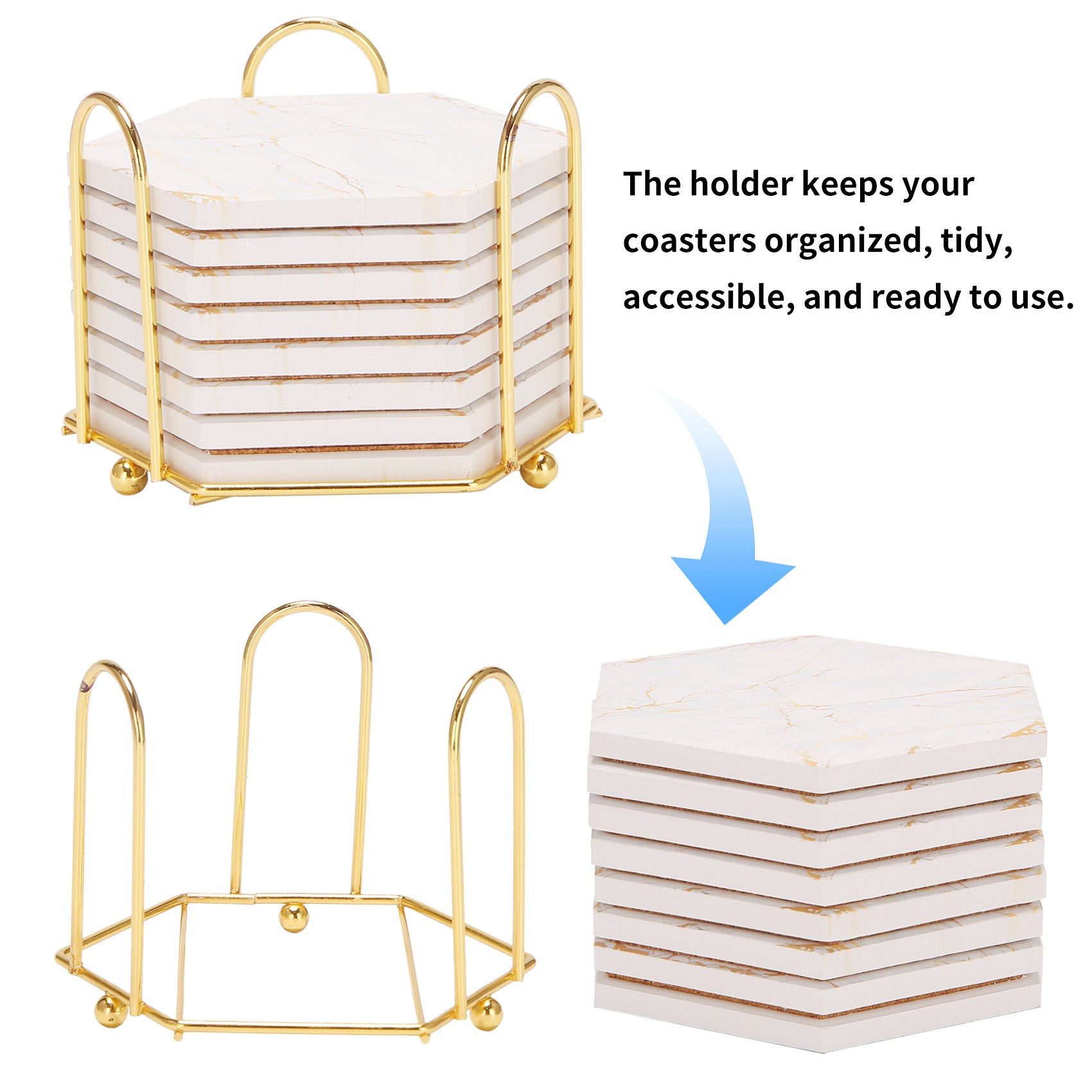 A69E8 Sottobicchieri in PC per - Marble Coaster Set recensione e prezzo