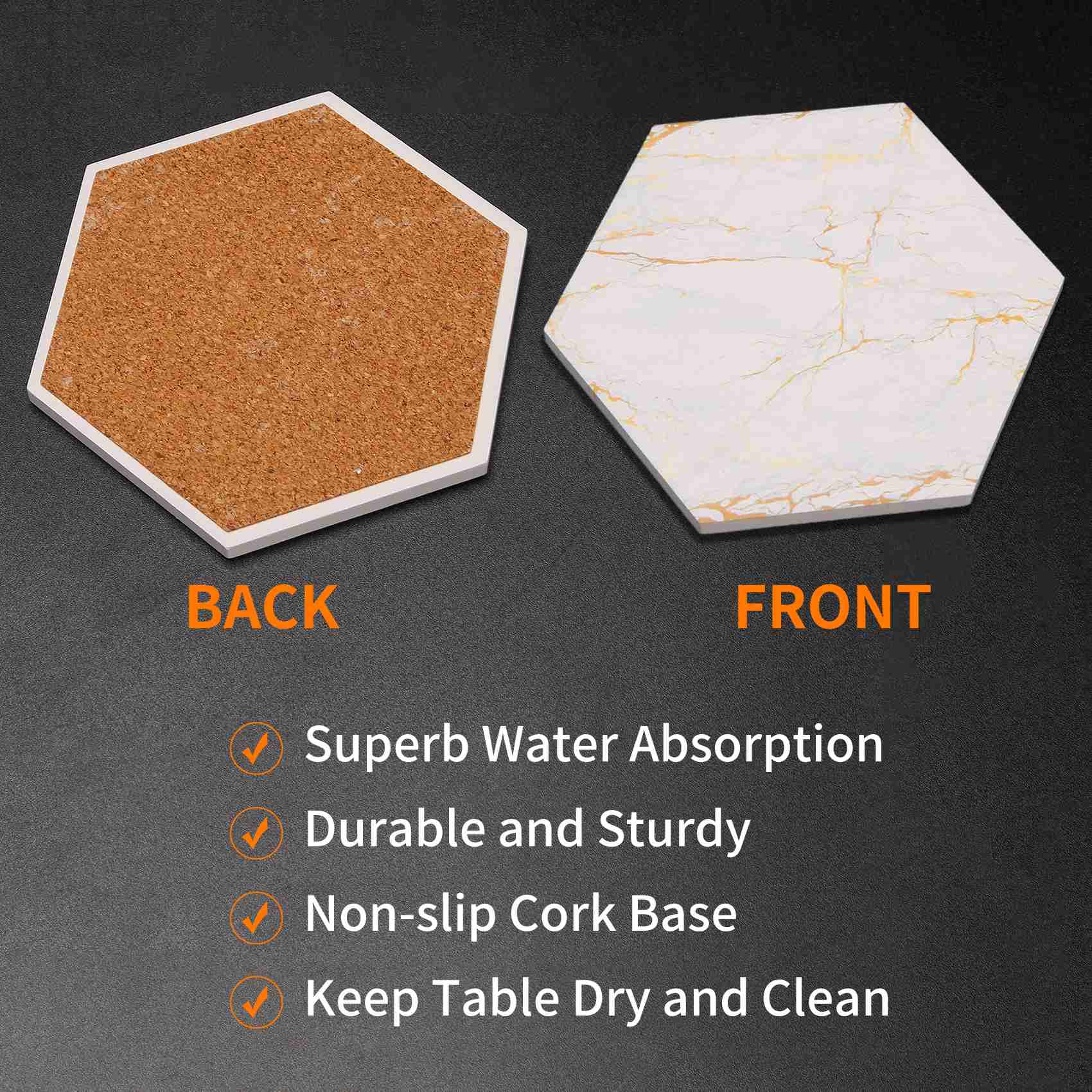 A69E8 Sottobicchieri in PC per - Marble Coaster Set recensione e prezzo